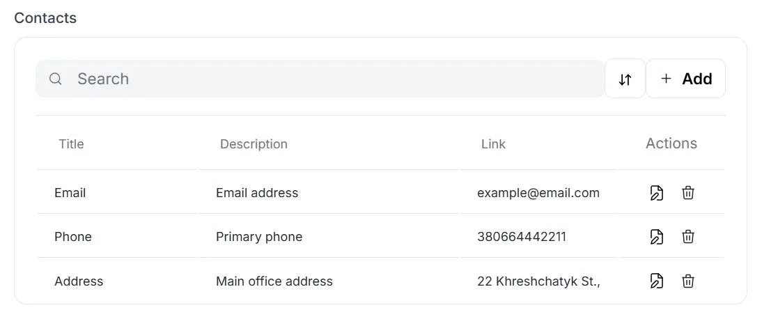 Contact Information