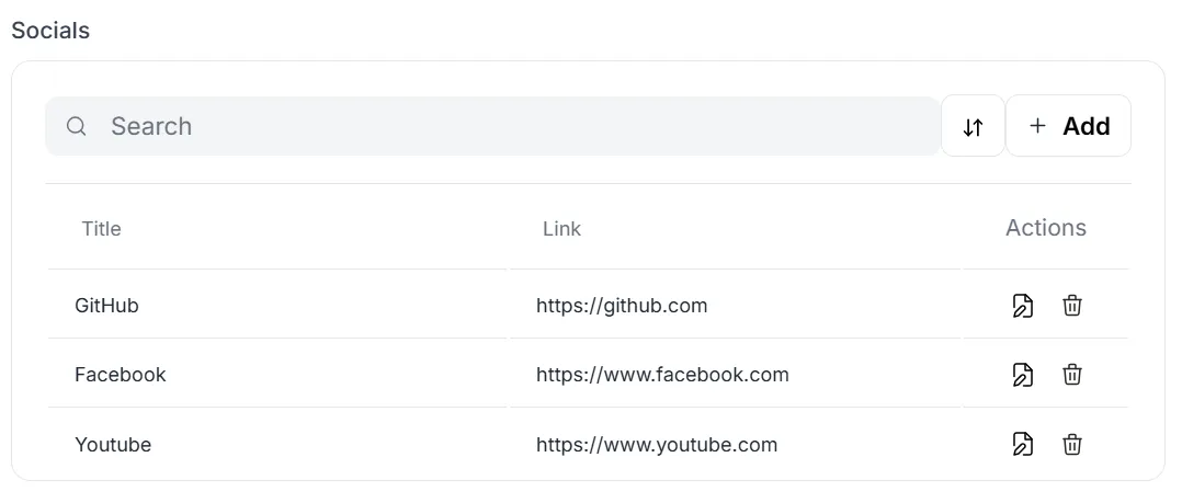 Social Media Links